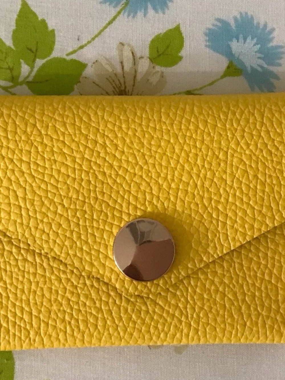 Handmade Genuine Leather Bright Yellow Wallet